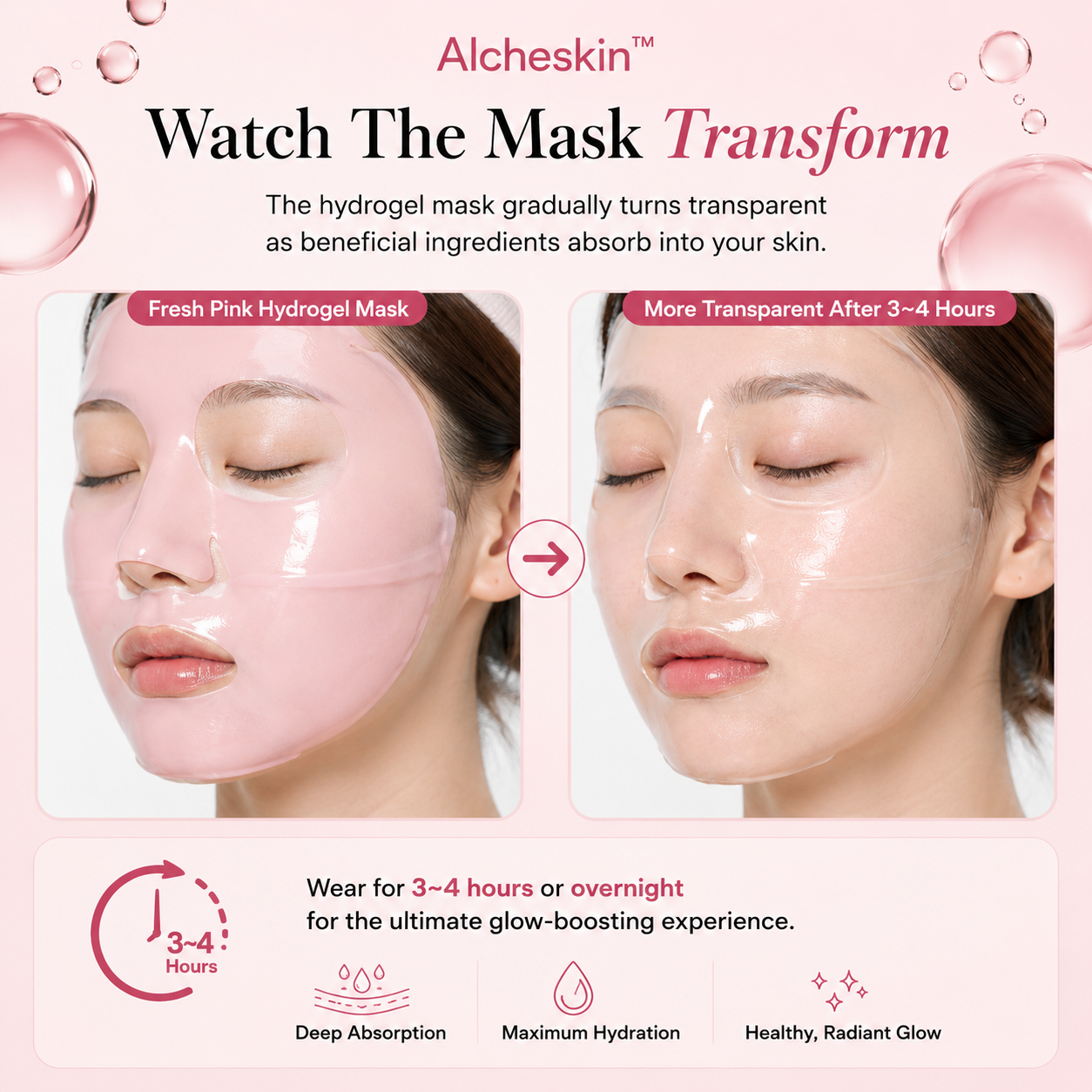 Alcheskin™ PDRN Pink Collagen Face Mask